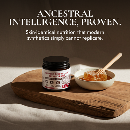 Beef Tallow Balm for Skin with Pure Wild Honey